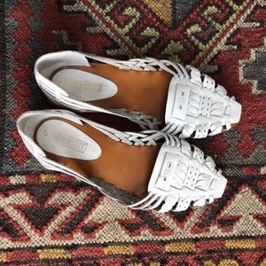 White huaraches sandals